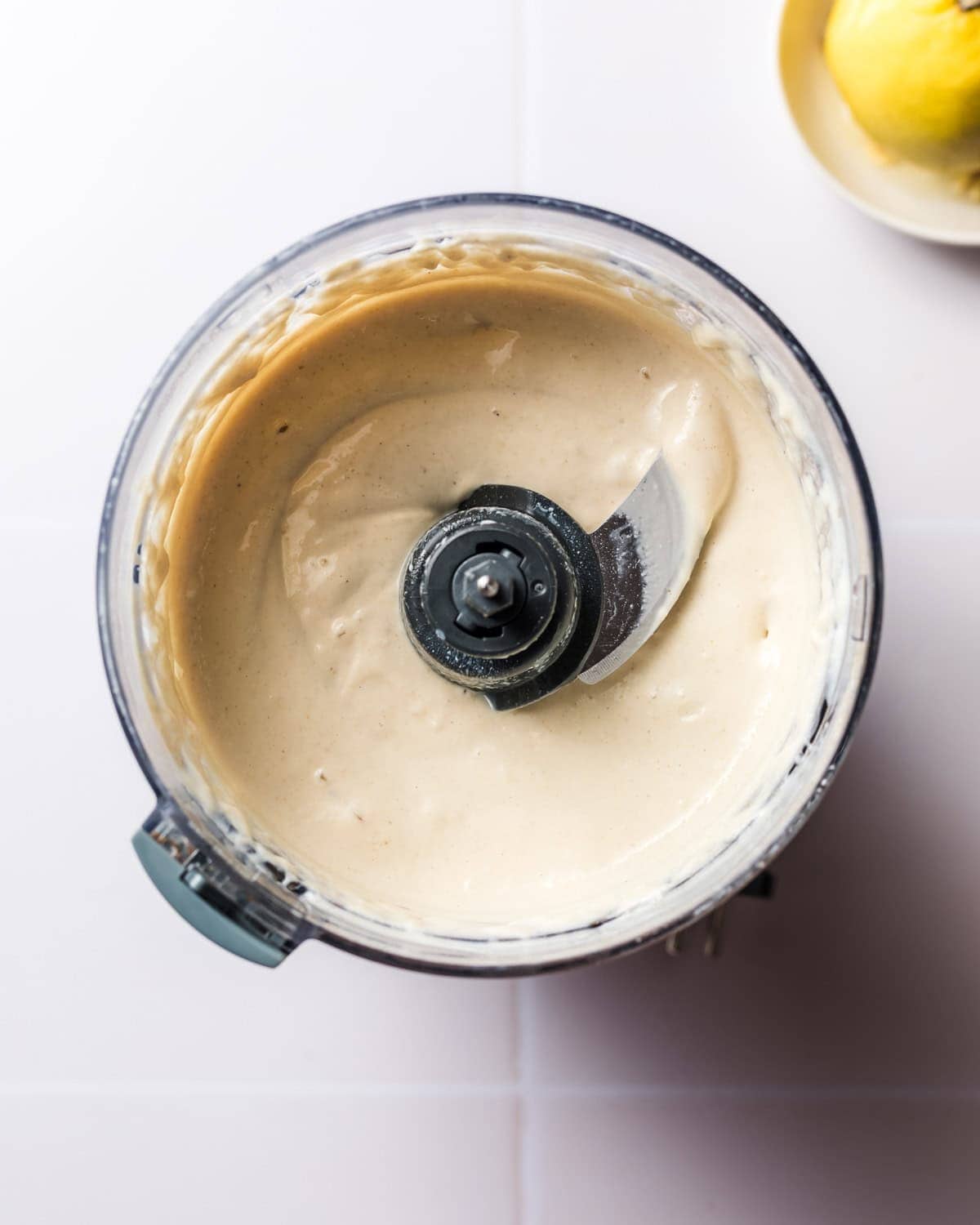 blended vegan tahini sauce