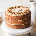 vegan carrot cake with walnuts