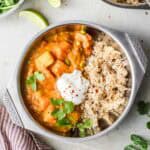red lentil and sweet potato Curry