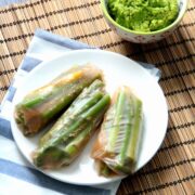 sommerrollen mit spargel