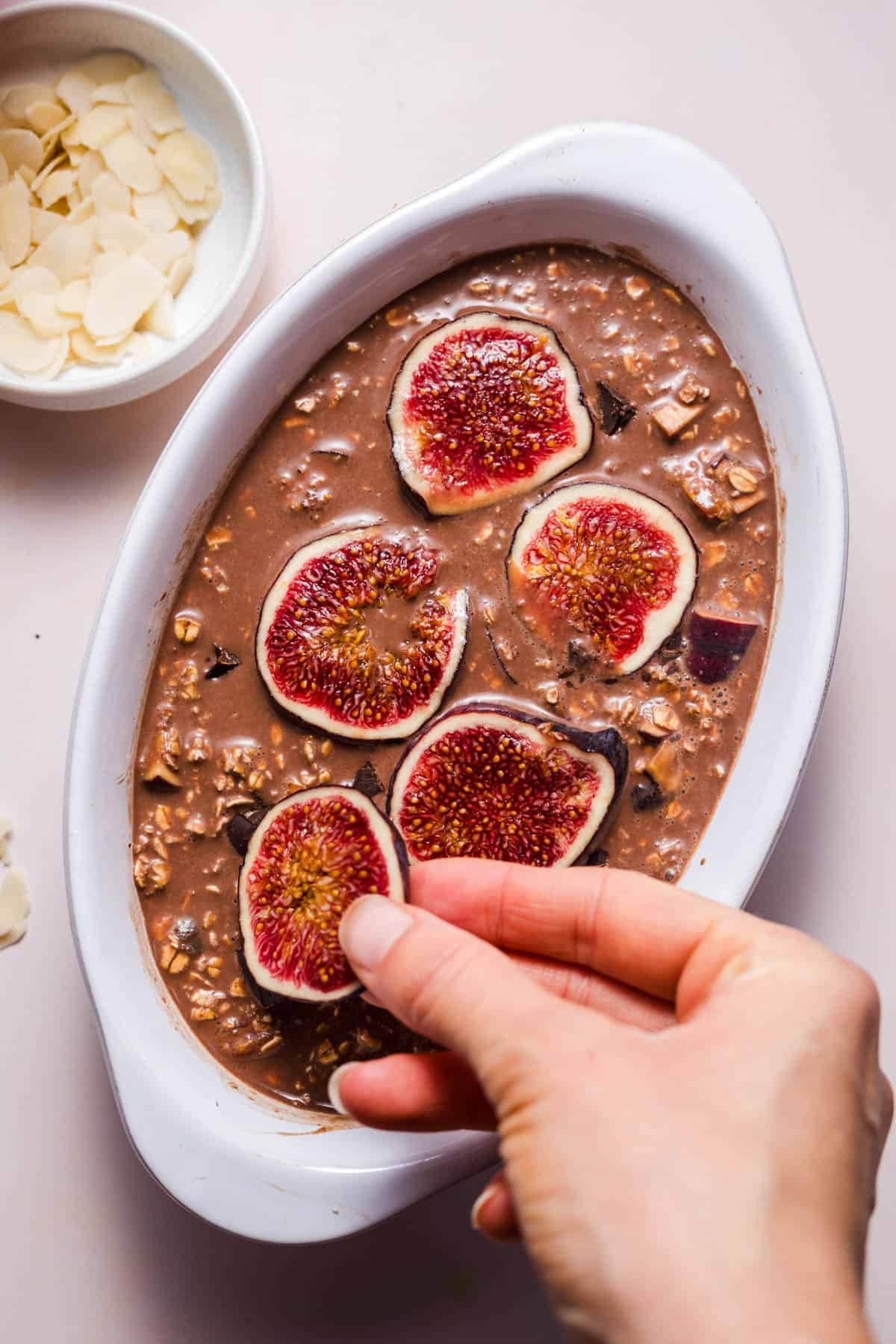 feigen auf schoko oatmeal für den airfryer