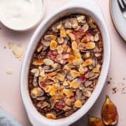 schoko baked oatmeal vegan mit feigen