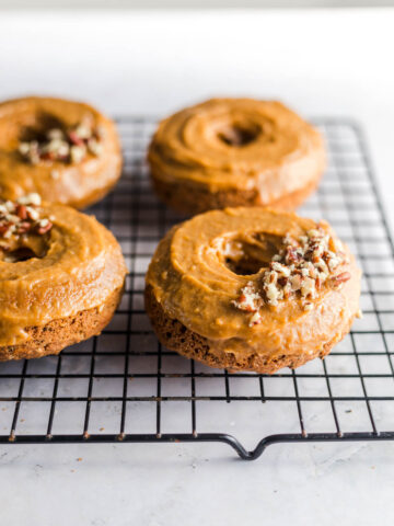 gebackene donuts vegan kürbis