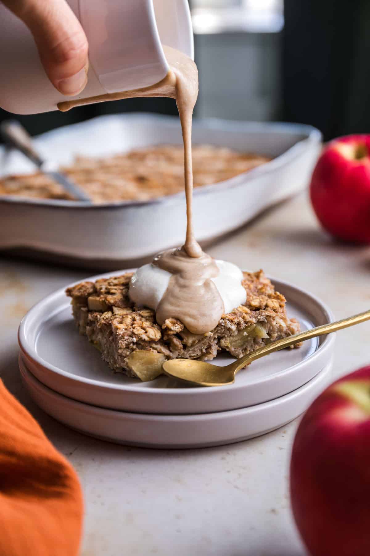 vegane Haferschnitten mit Erdnusscreme