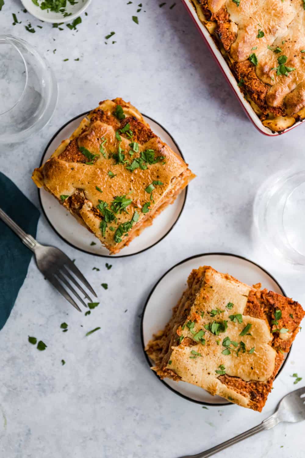 gemüse hack lasagne