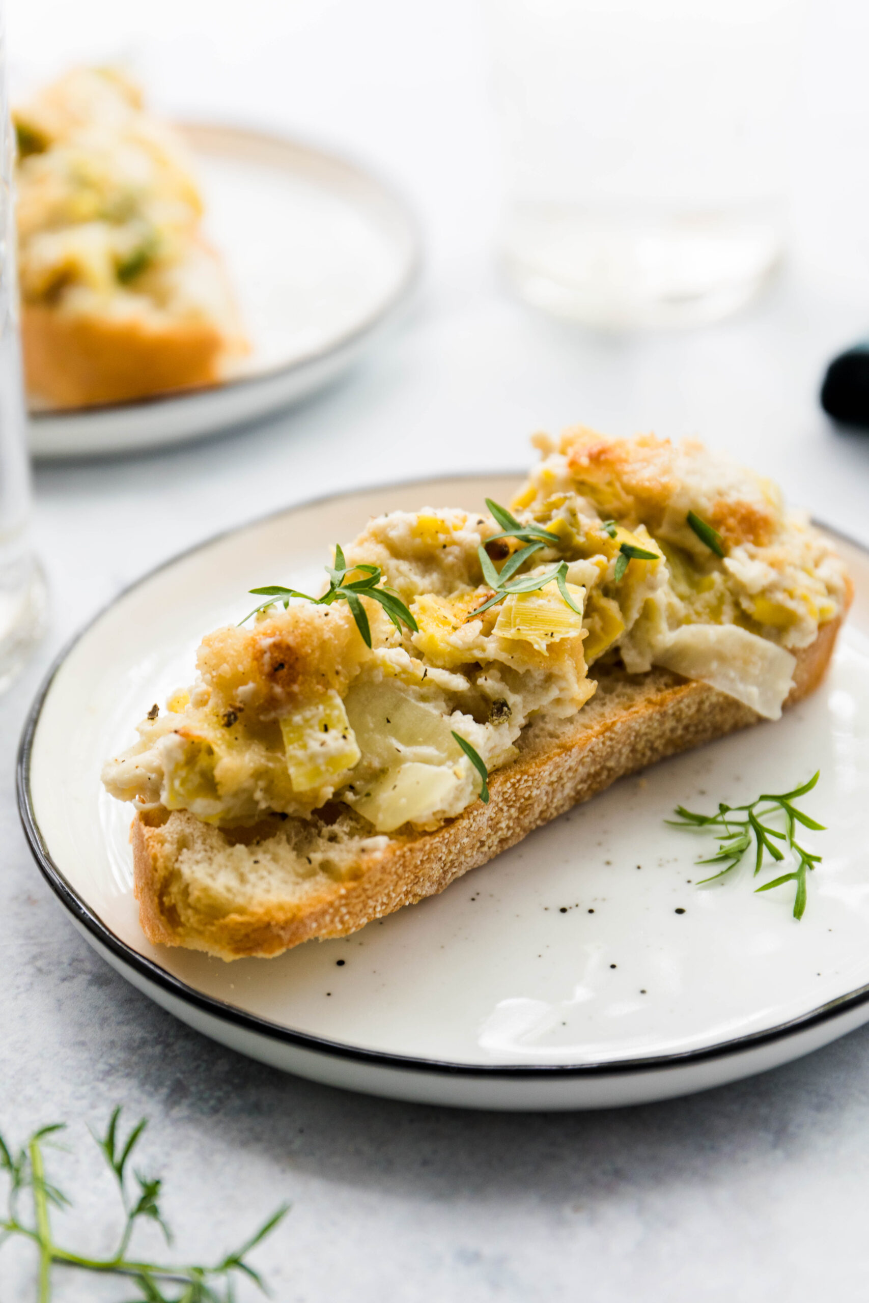 Veganer Lauch Dip mit cashews