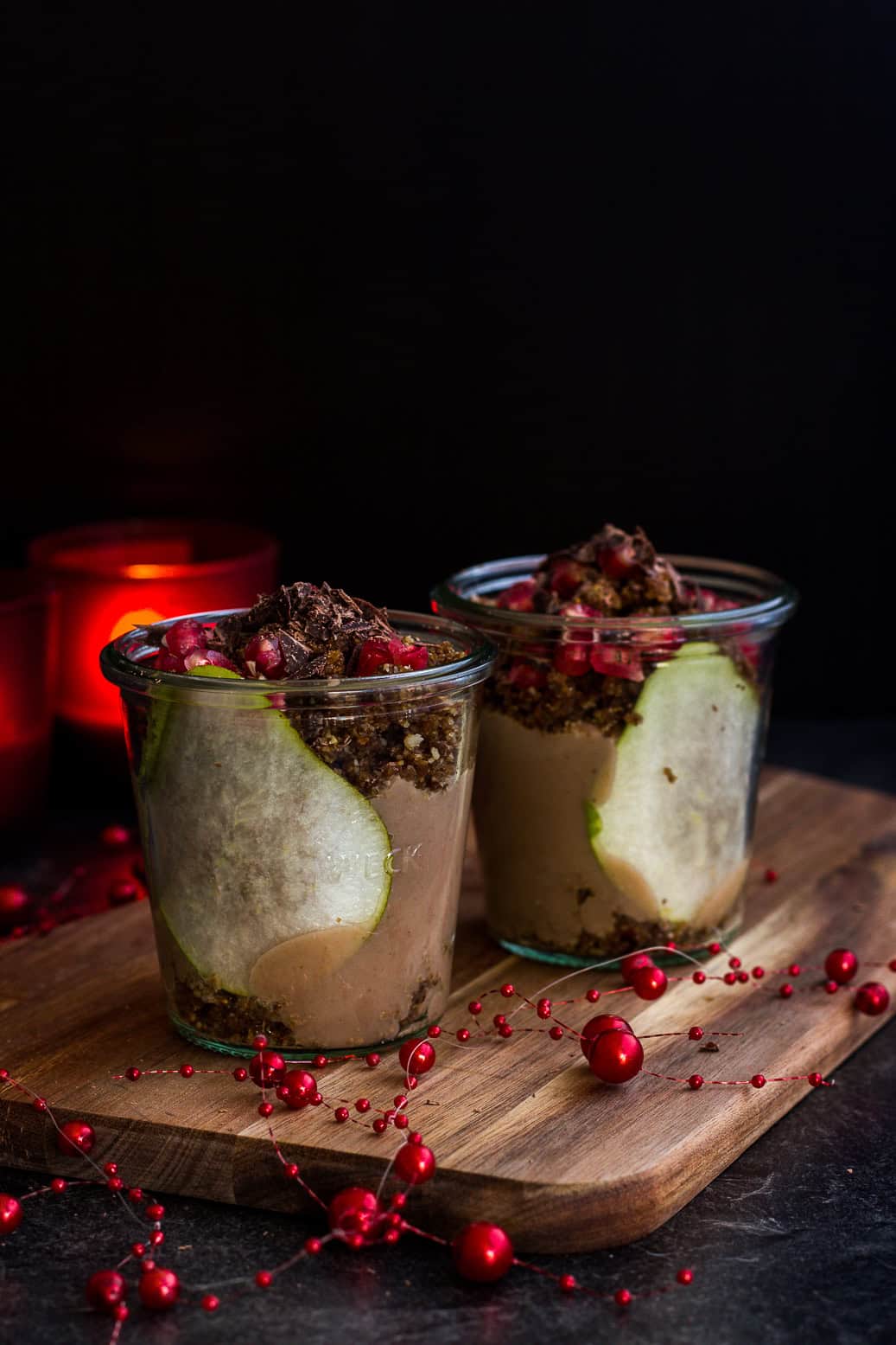 Birnencreme und Lebkuchencrumble