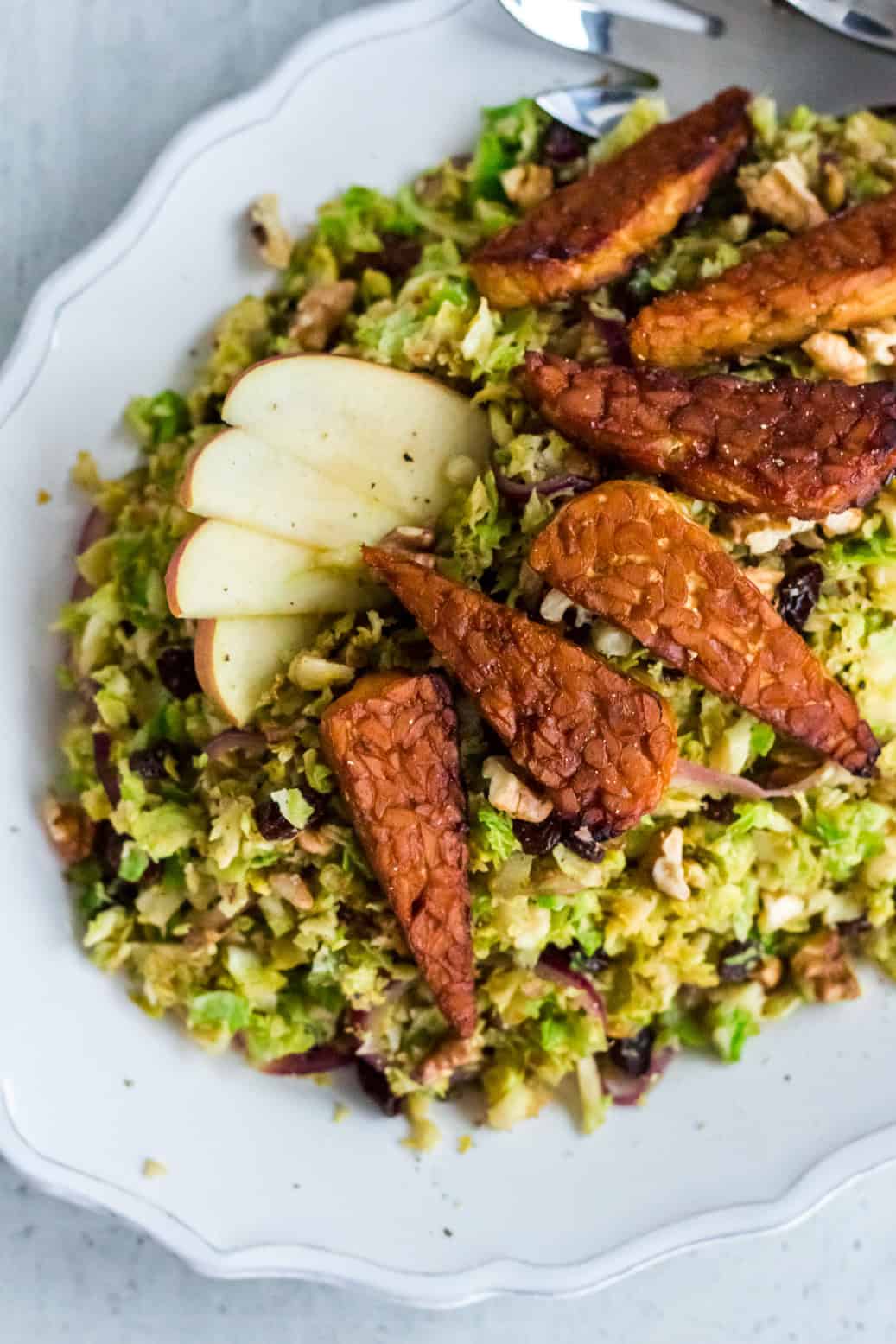 rosenkohl salat warm vegan