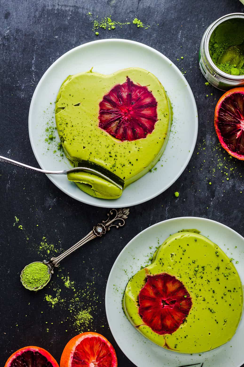 Avocadocreme Dessert mit Matcha #vegan #avocado #dessert