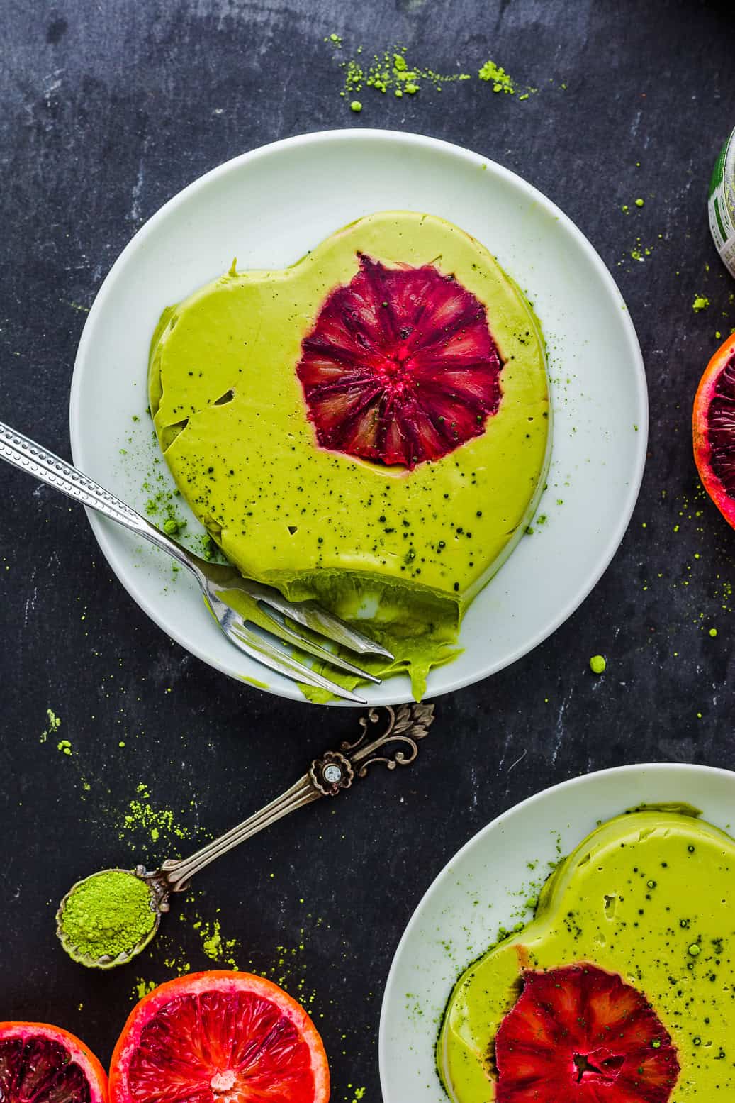 Avocadocreme Dessert mit Matcha #vegan #avocado #dessert