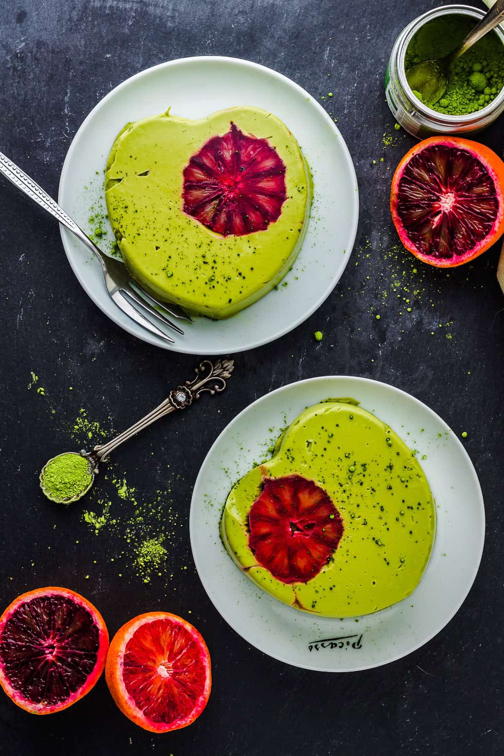 Avocadocreme Dessert mit Matcha #vegan #avocado #dessert