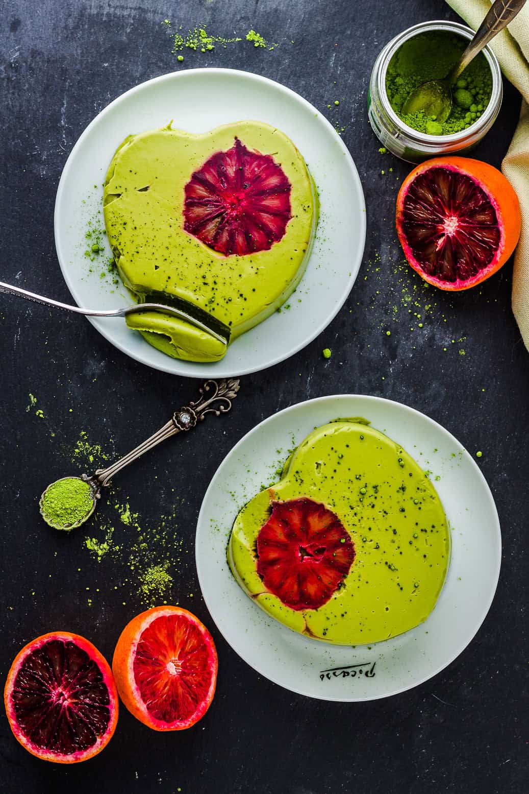 Avocadocreme Dessert mit Matcha #vegan #avocado #dessert