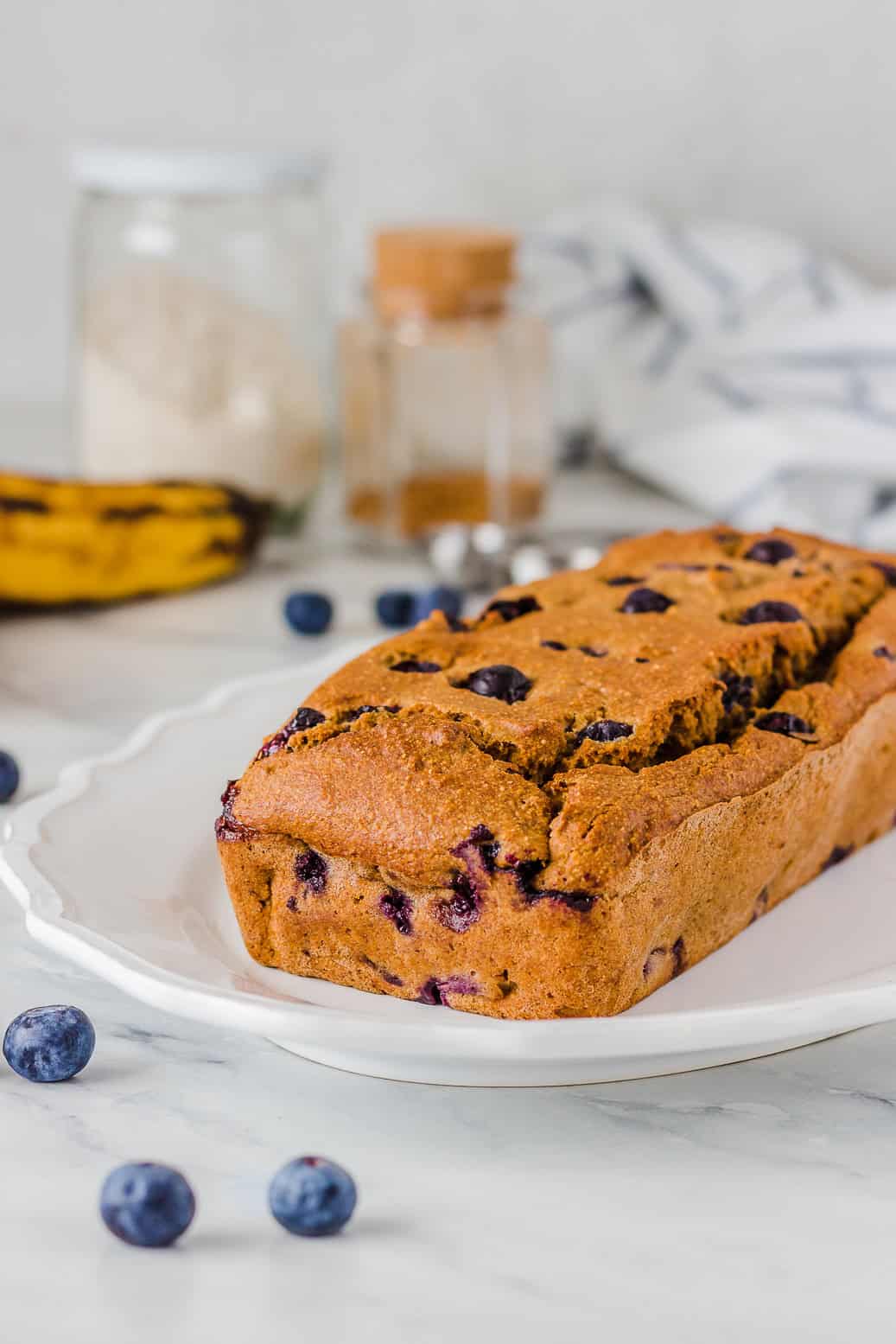 Ölfreies veganes Banana Bread mit Heidelbeeren #vegan#bananabread#backen#ölfrei