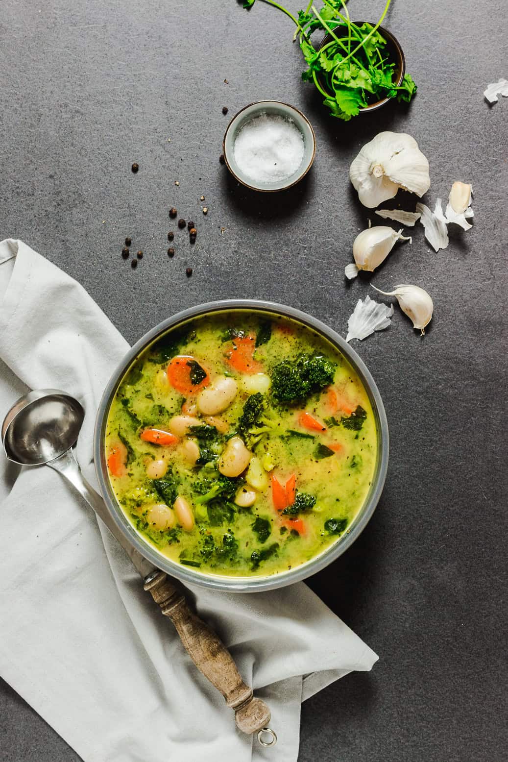 Würzige Gemüse-Bohnen Suppe #vegan#gesund#Suppe