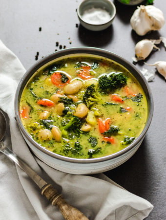 Würzige Gemüse-Bohnen Suppe #vegan#gesund#Suppe