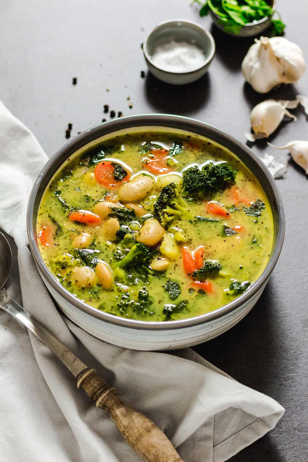 Würzige Gemüse-Bohnen Suppe #vegan#gesund#Suppe