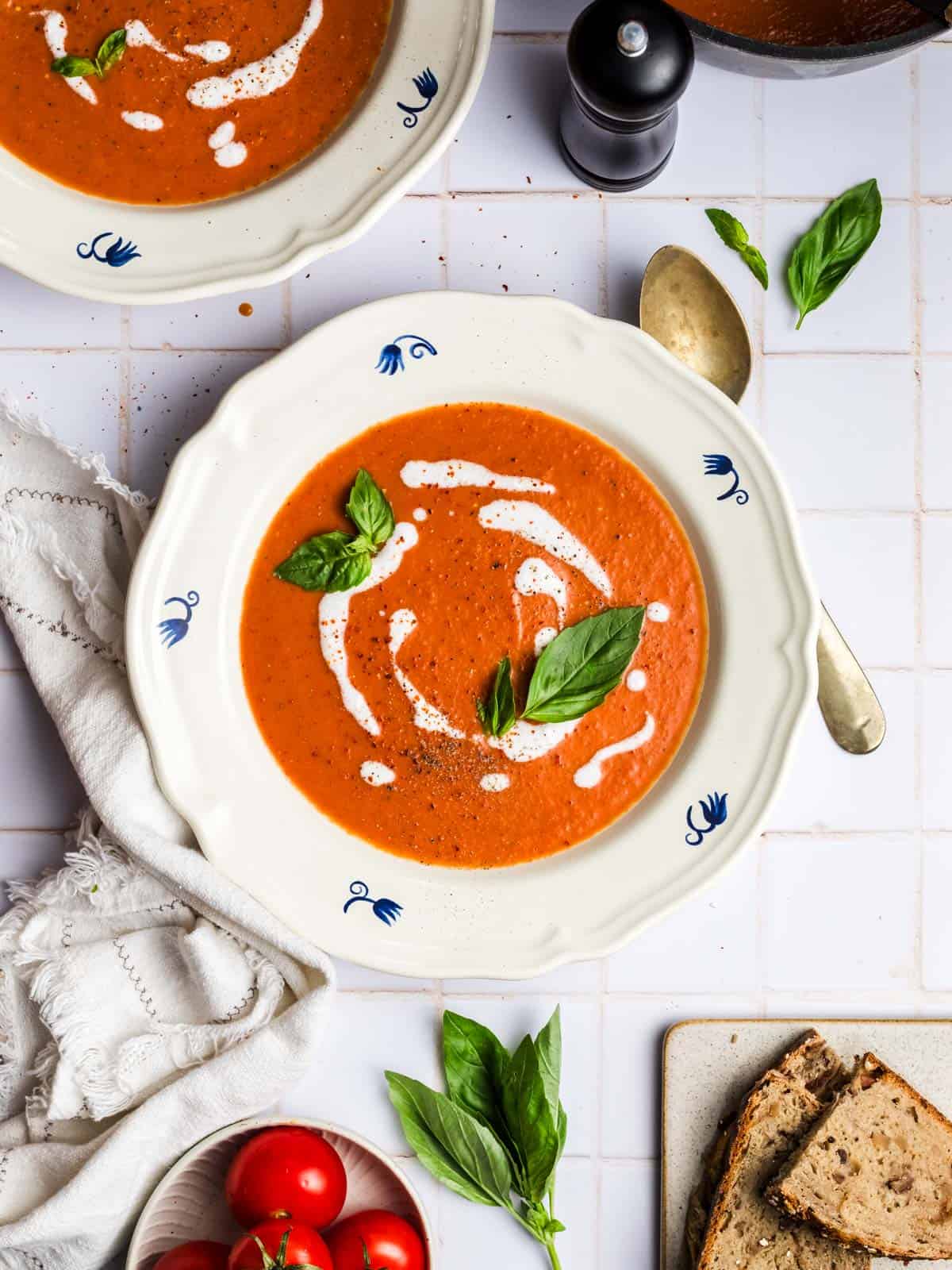 cremige Tomatensuppe Kokosmilch