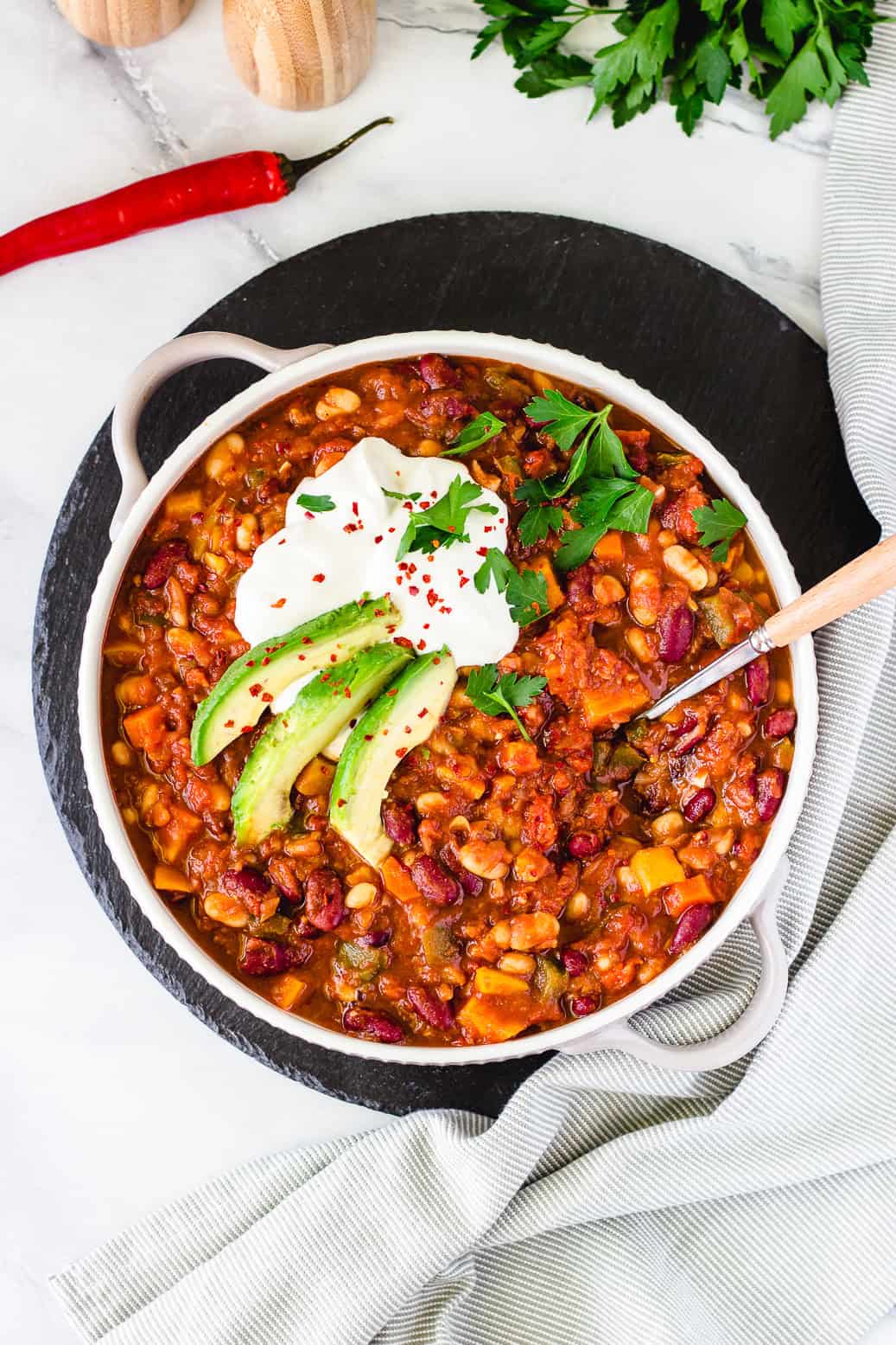 Das beste vegane Süßkartoffel-Chili 