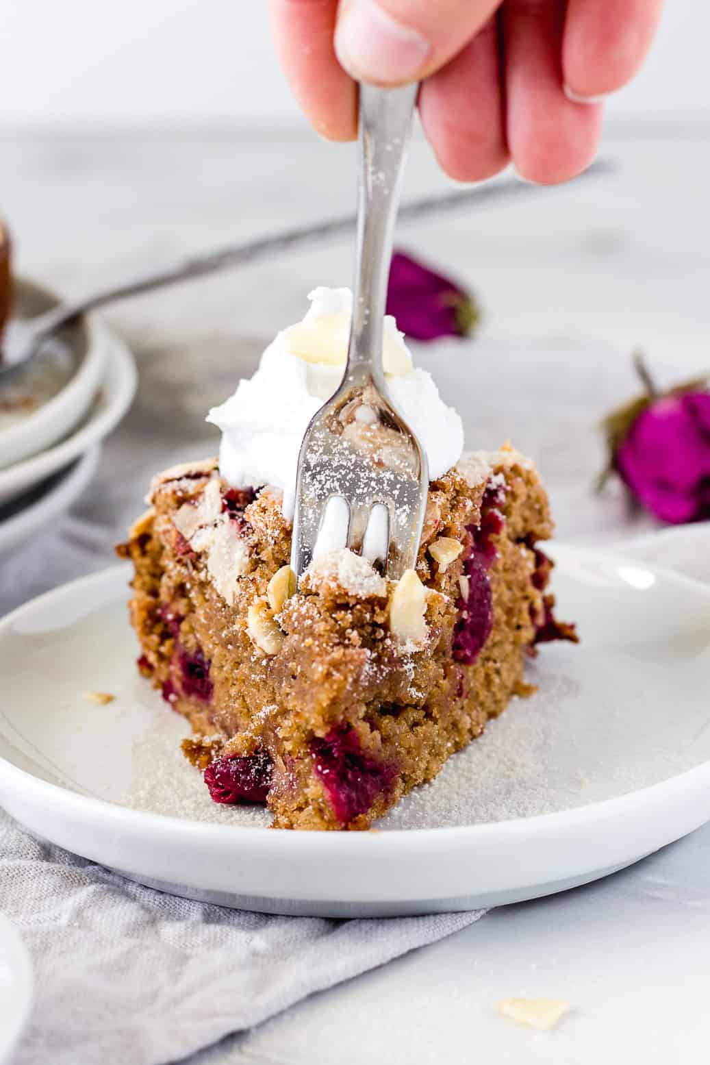 Veganer Kirsch-Mandelkuchen #vegan#Backen#Kuchen#Kirschen