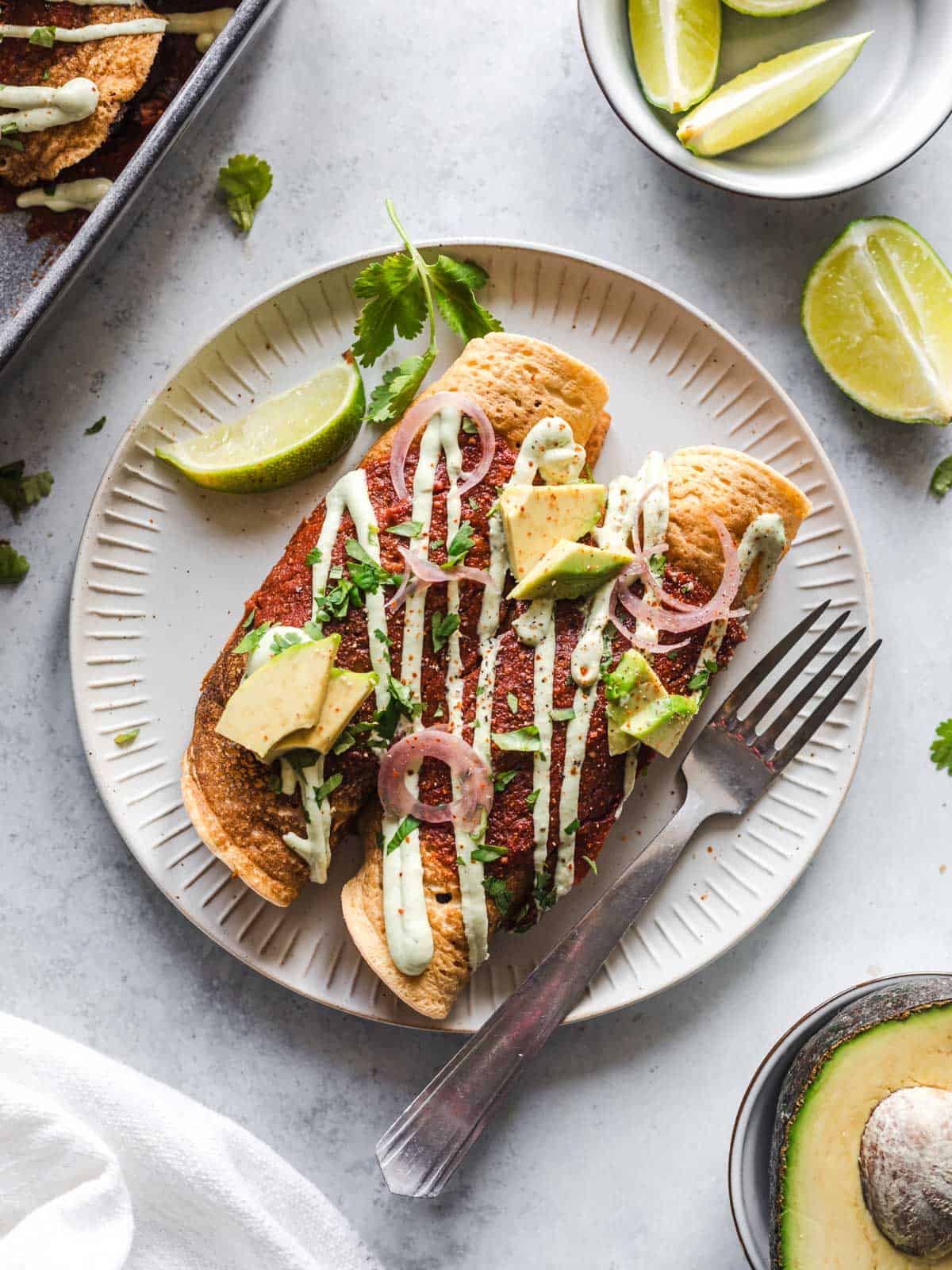 vegane enchiladas ohne öl