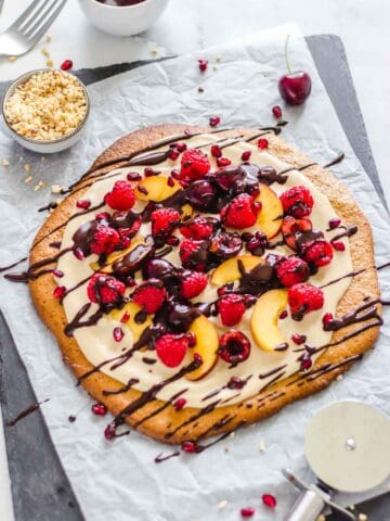 Fruchtige Vegane Cookie Pizza #vegan #Pizza