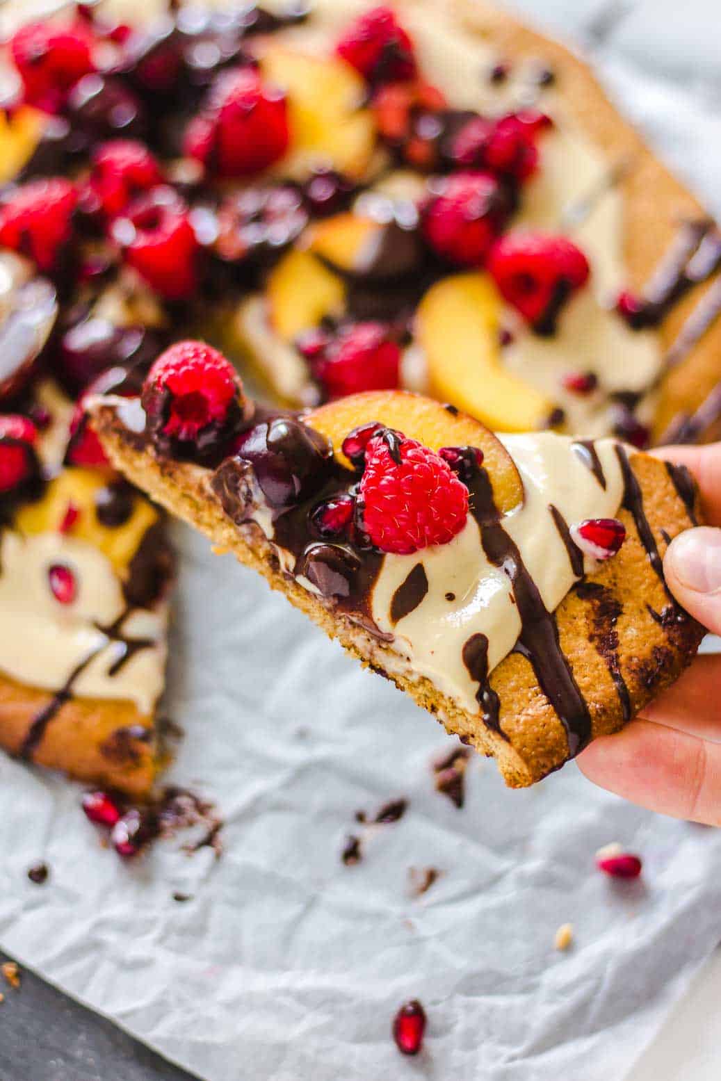 Fruchtige Vegane Cookie Pizza #vegan #Pizza