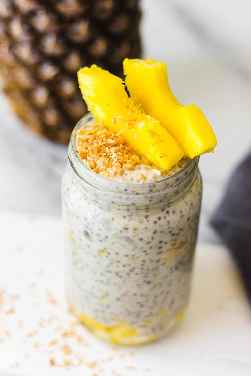 Vegane Pina Colada Overnight Oats 