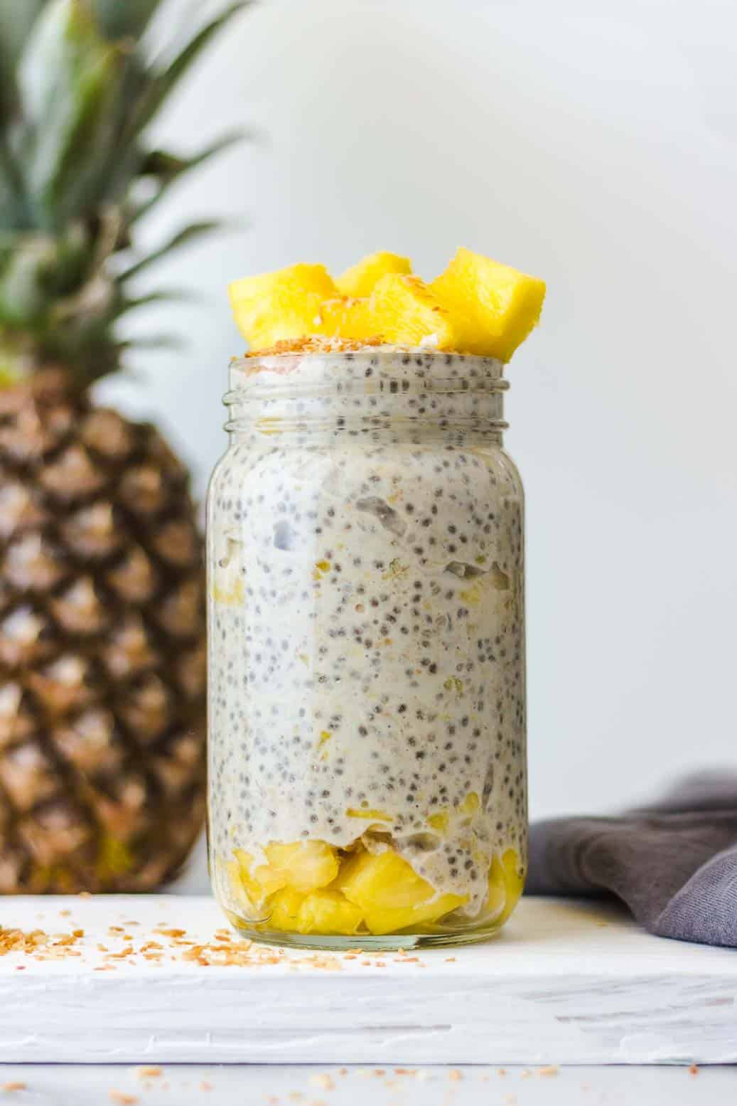 Vegane Pina Colada Overnight Oats 