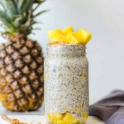 Vegane Pina Colada Overnight Oats #vegan #Frühstück #gesund