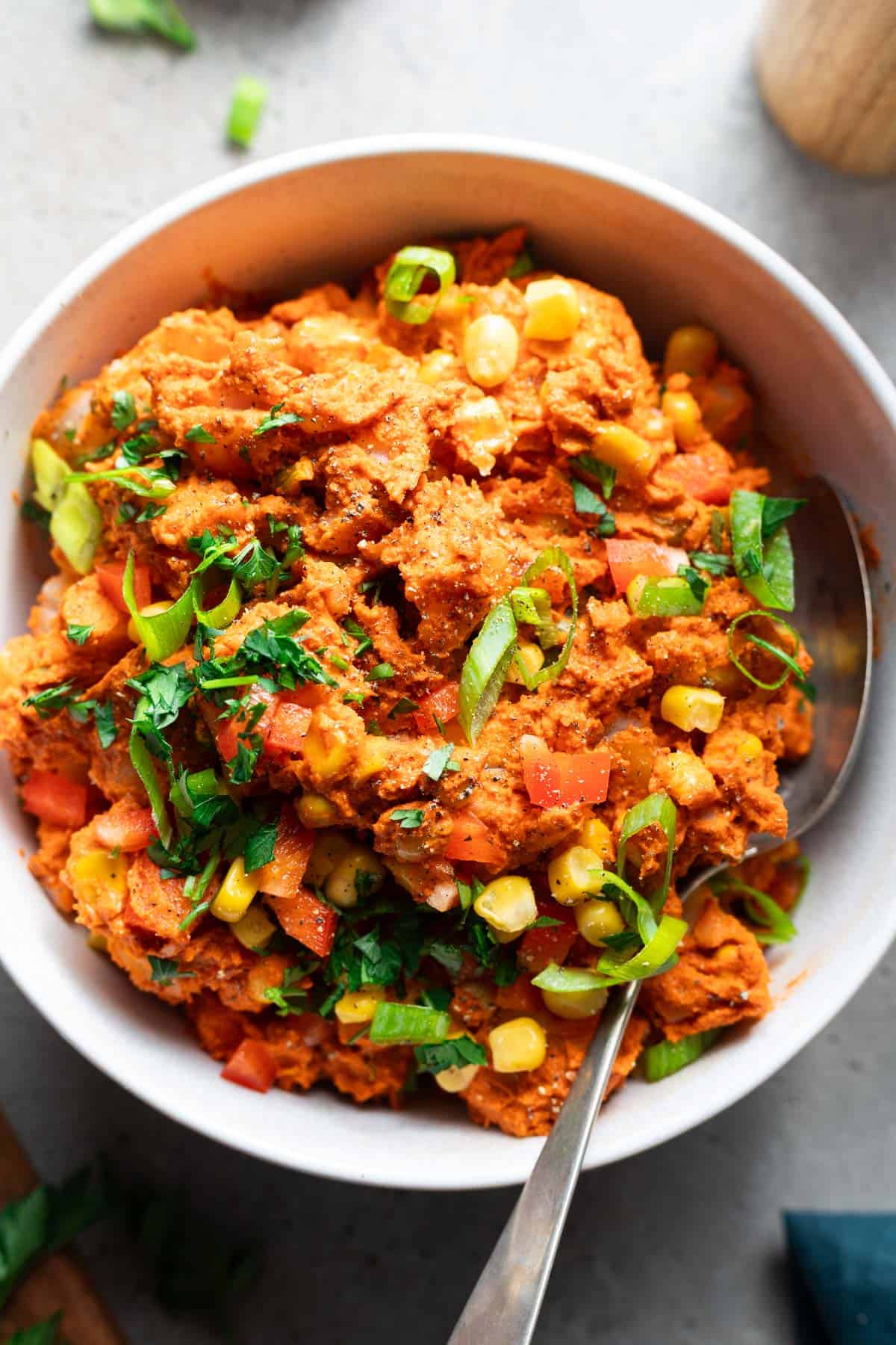 veganer romesco Kartoffelsalat ohne öl