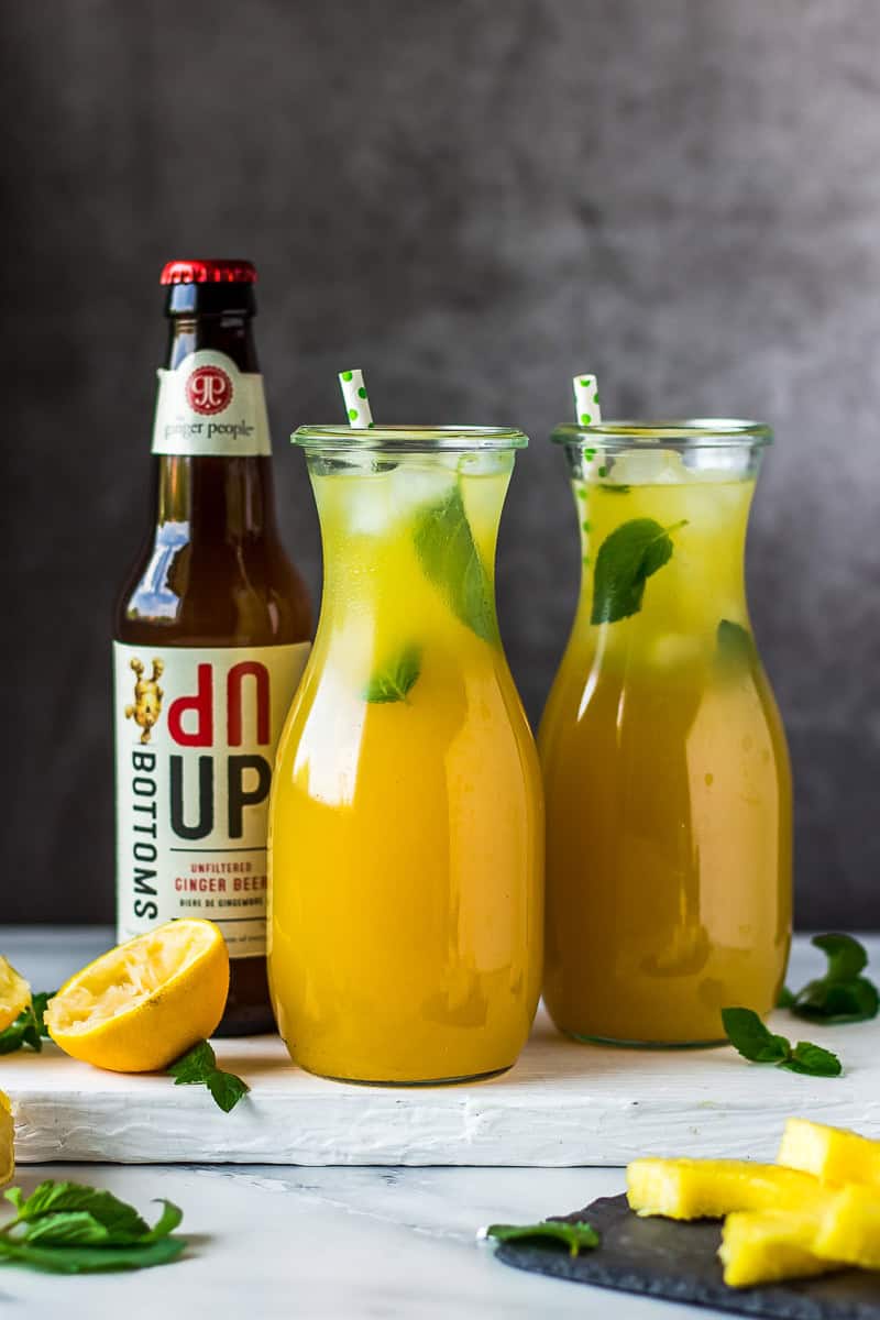 Erfrischende Ingwer-Ananas Schorle #gingerpeople #Schorle #vegan