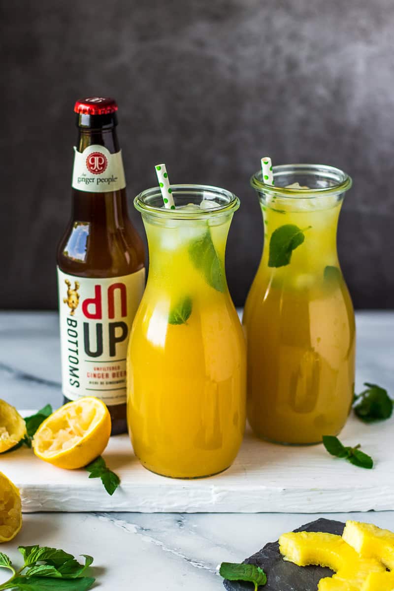 Erfrischende Ingwer-Ananas Schorle #gingerpeople #Schorle #vegan