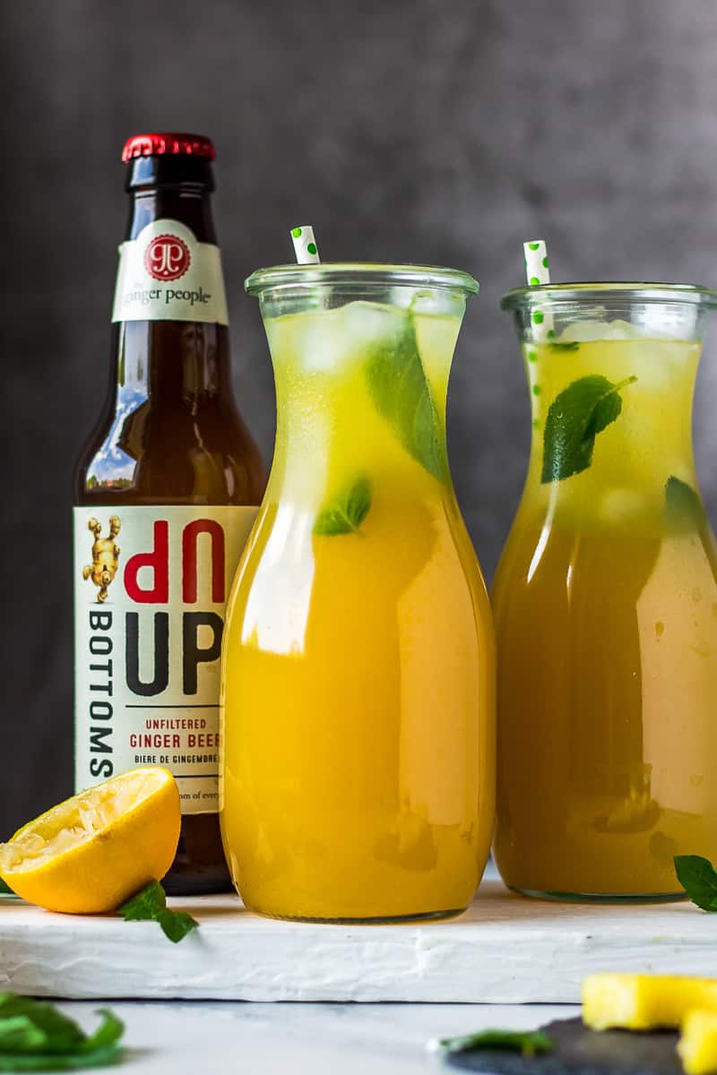 Erfrischende Ingwer-Ananas Schorle #gingerpeople #Schorle #vegan