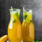 Erfrischende Ingwer-Ananas Schorle #gingerpeople #Schorle #vegan