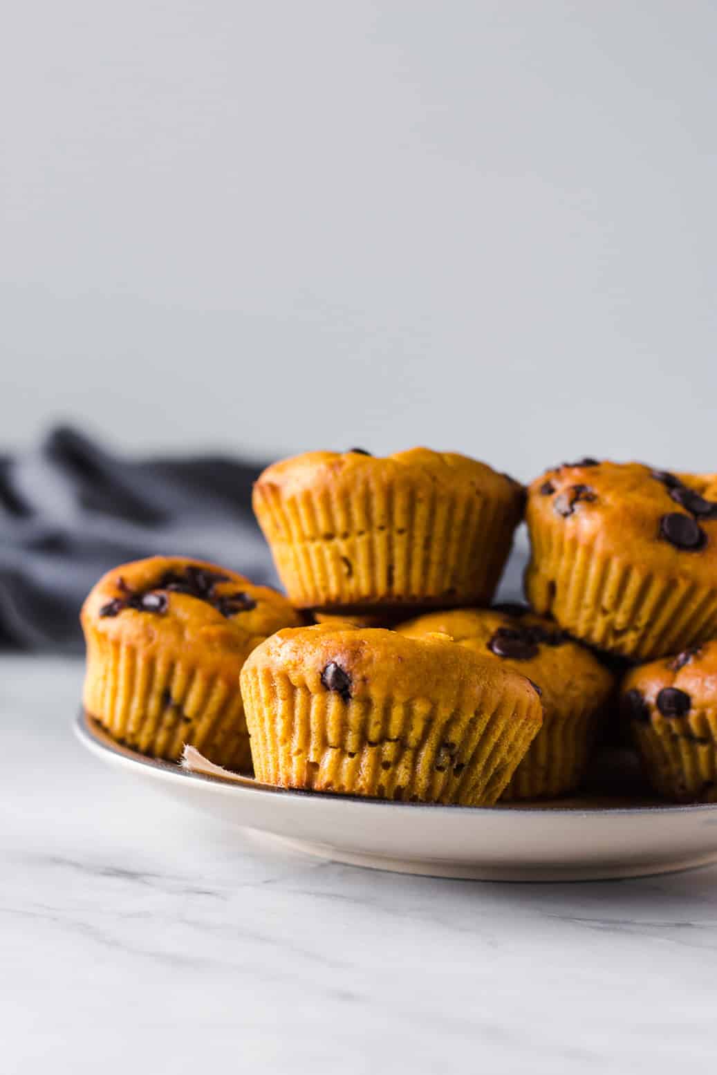 Vefgane Orangen-Kürbis Muffins mit Schokolade