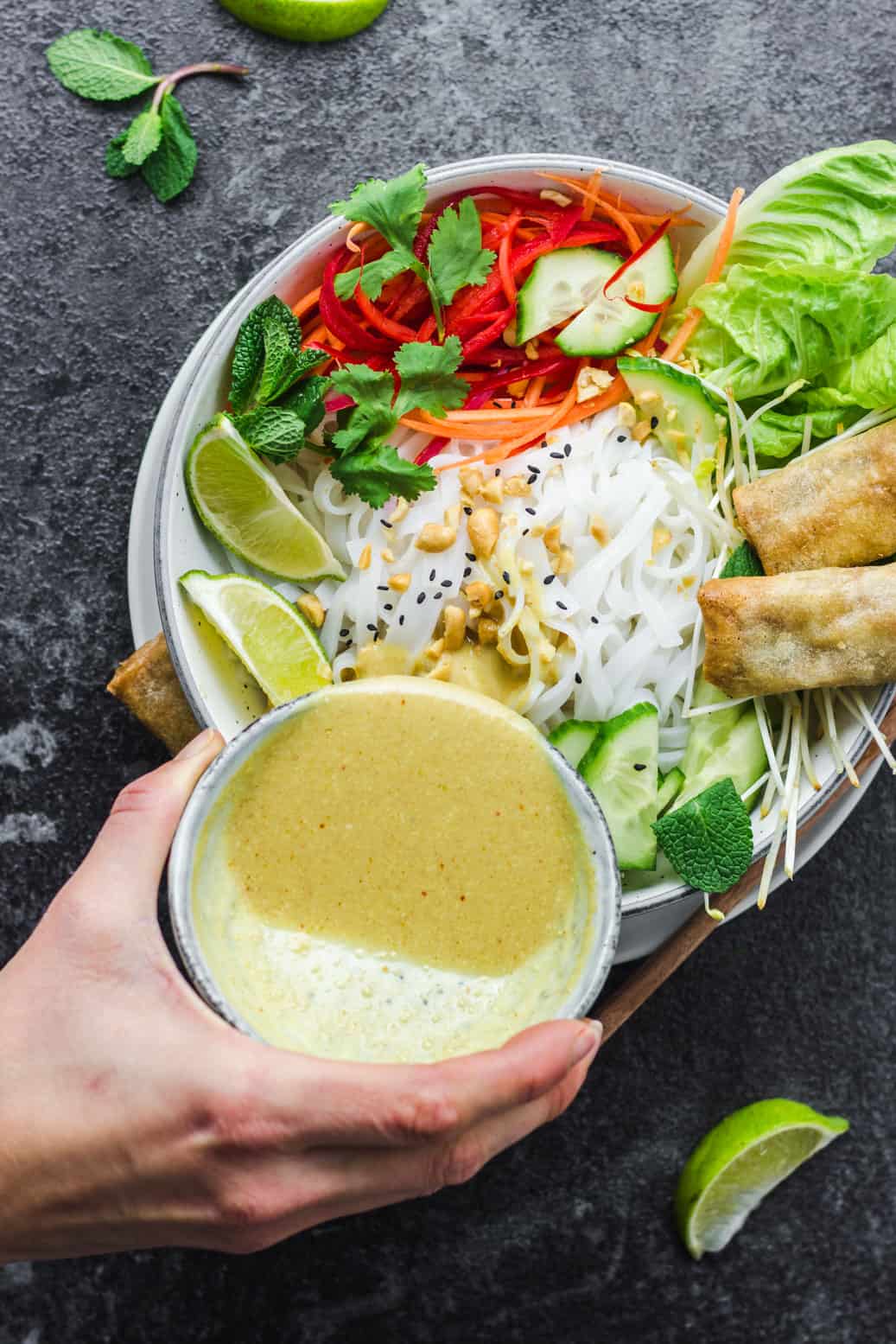 reisnudel bowl asiatisch