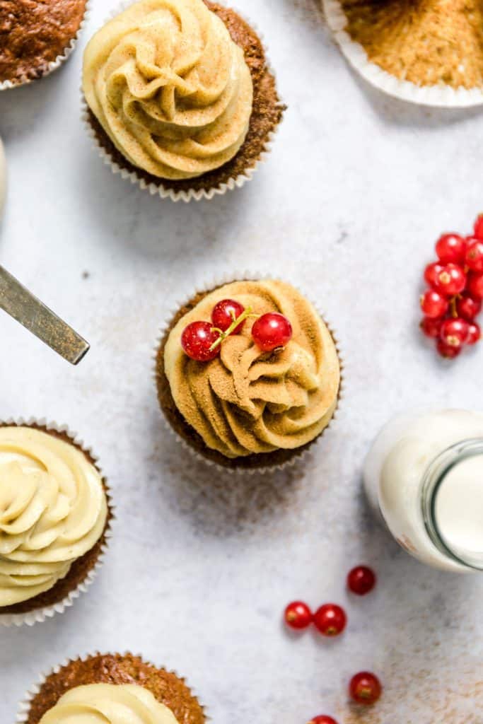 Vegane Johannisbeer cupcakes