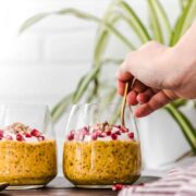 vegane und zuckerfreie pumpkin overnight oats