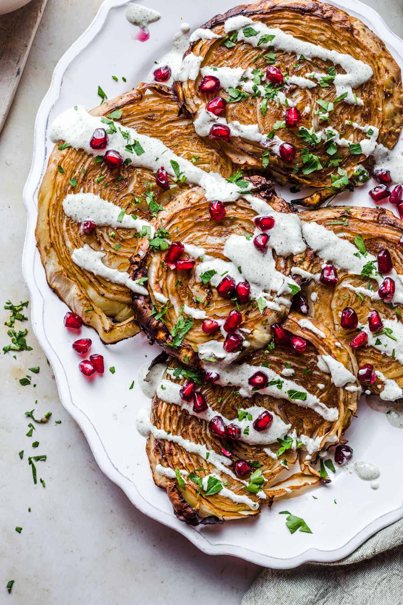 gebackener Weißkohl-vegan