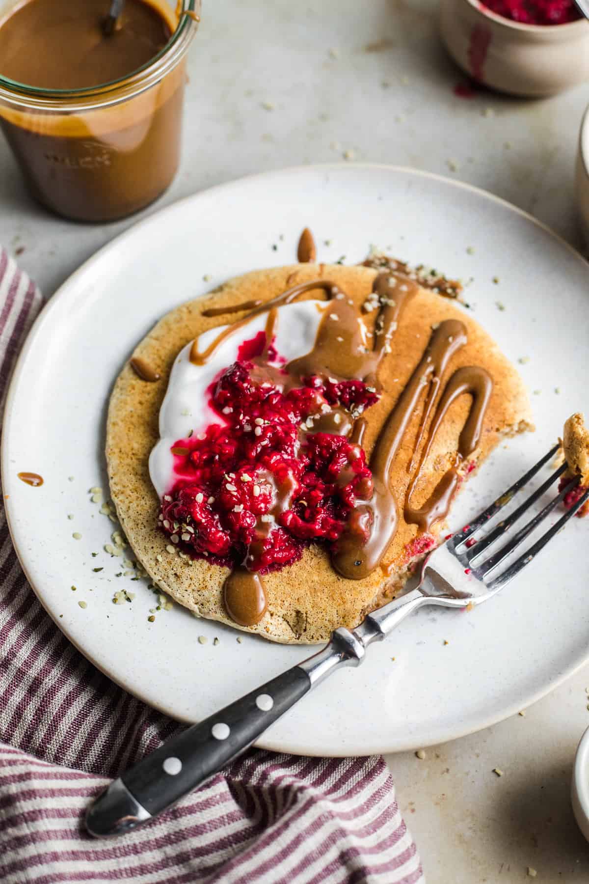 vegane karamel pfannkuchen