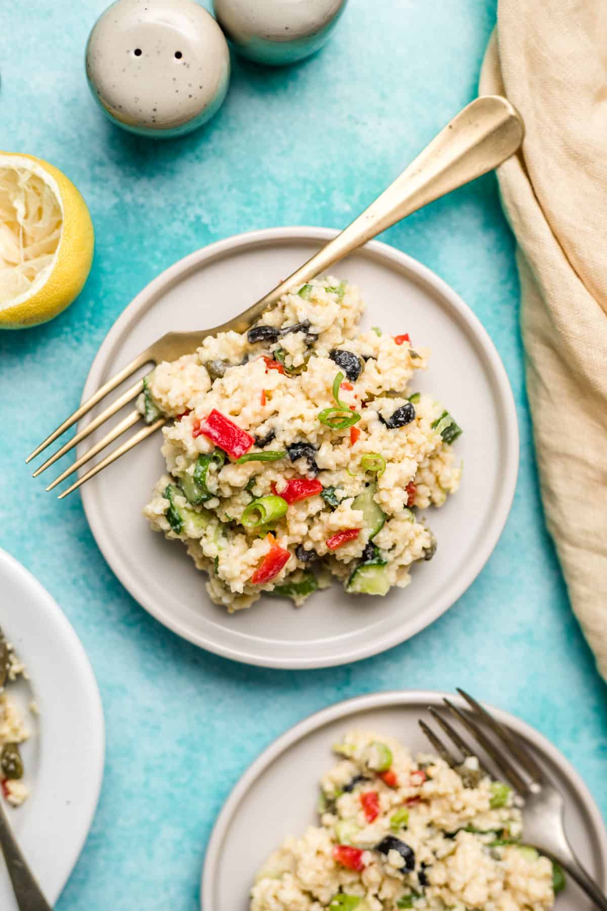 Hirsesalat mit Oliven