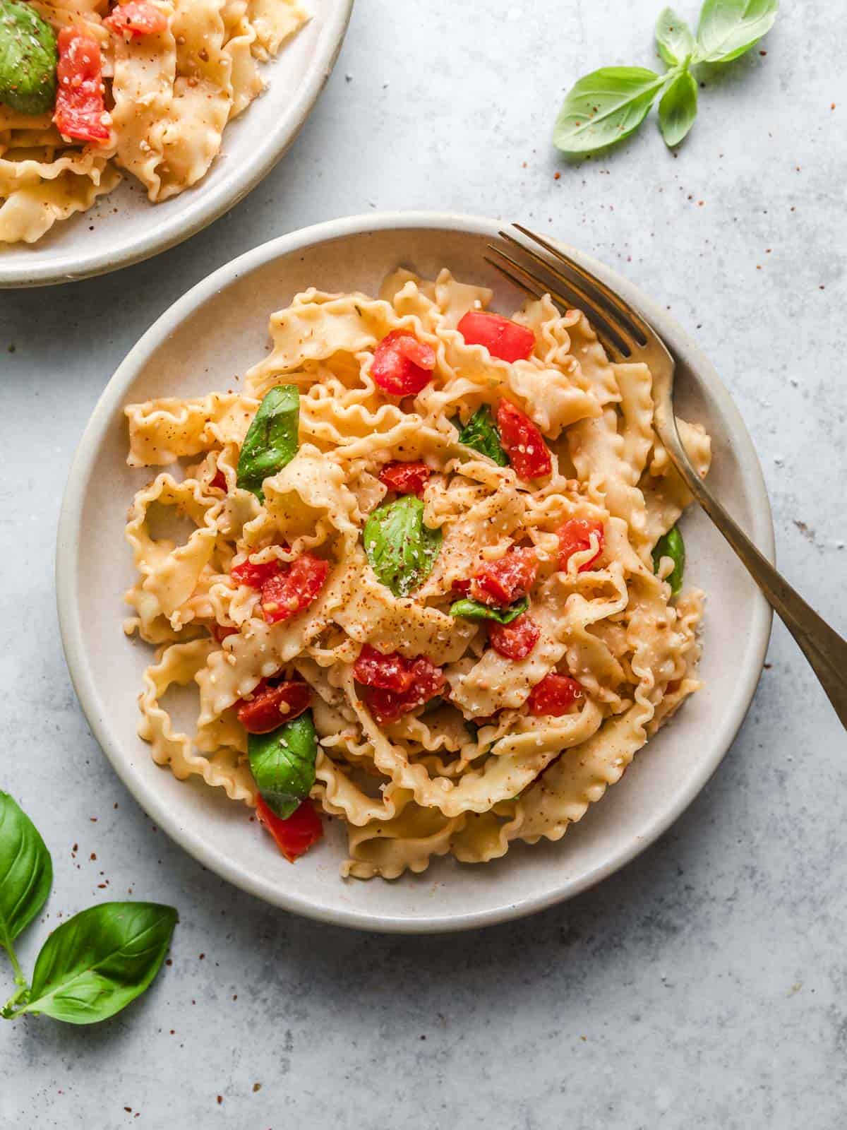 schnelle pasta vegan tomate basilikum