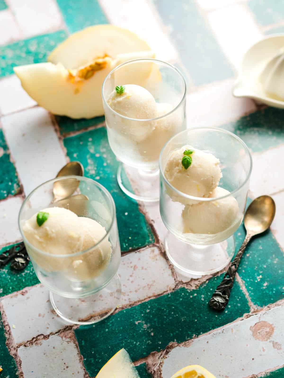 ninja creami honigmelone eis vegan