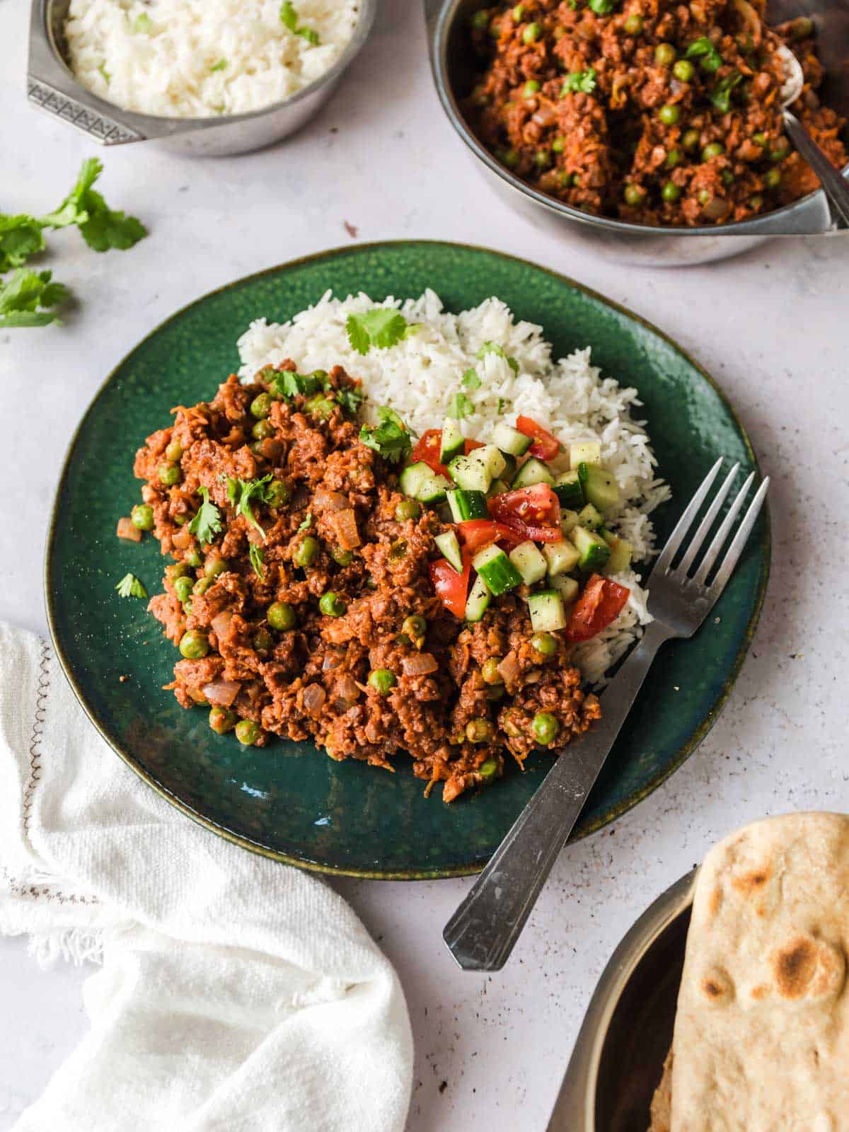 indisches Curry mit Hackfleisch vegan