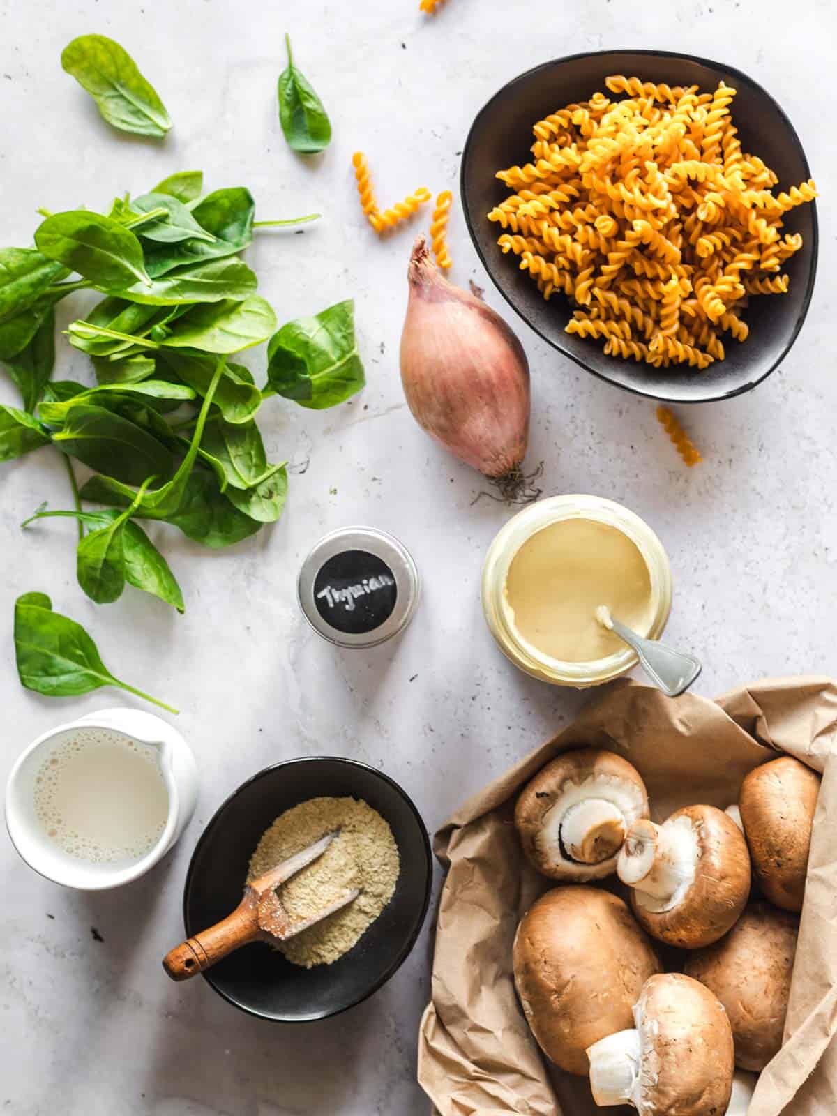 zutaten pilz-pasta