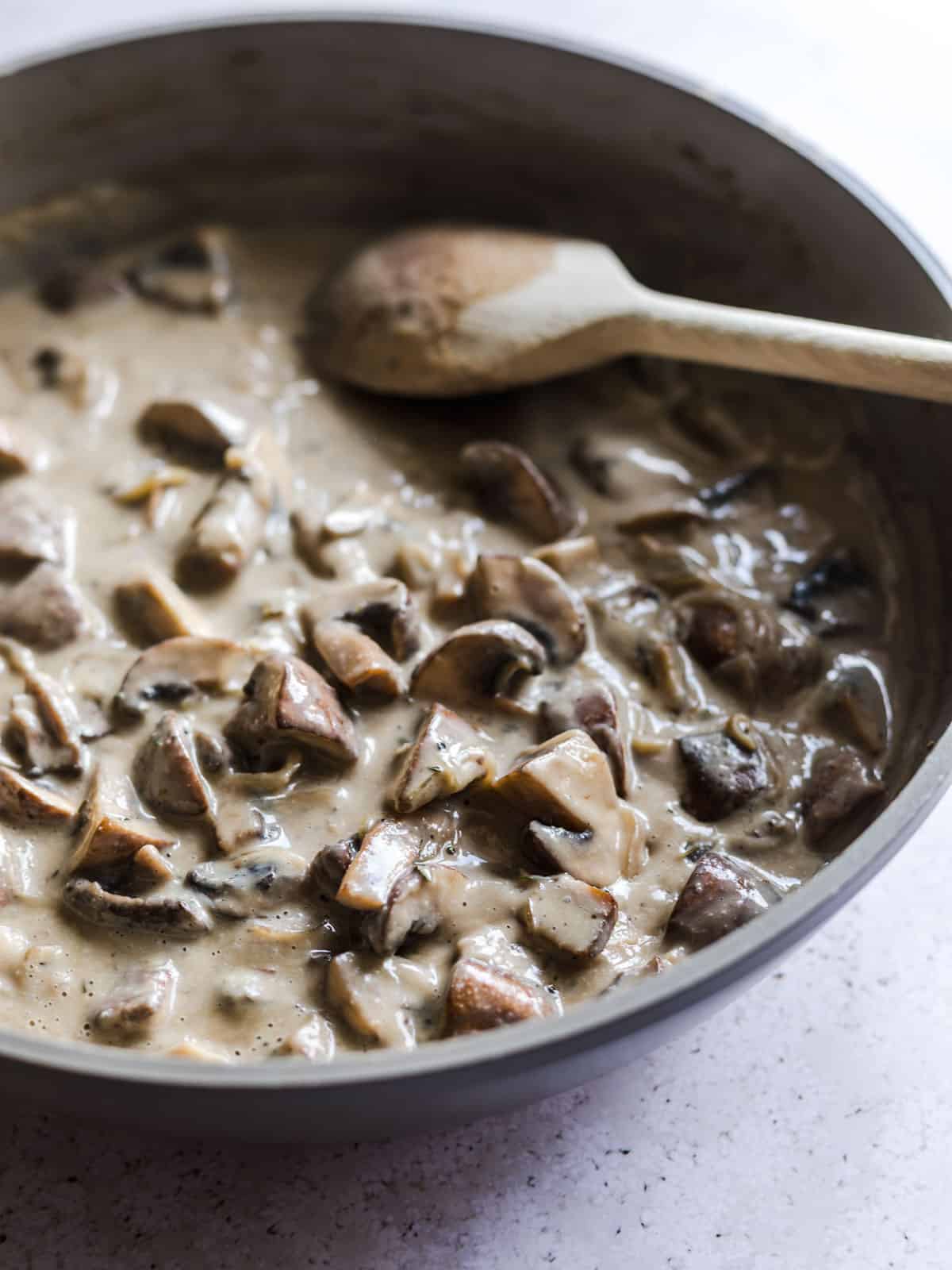pilze in cremiger sauce