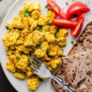 veganes rührei mit tofu ohne öl