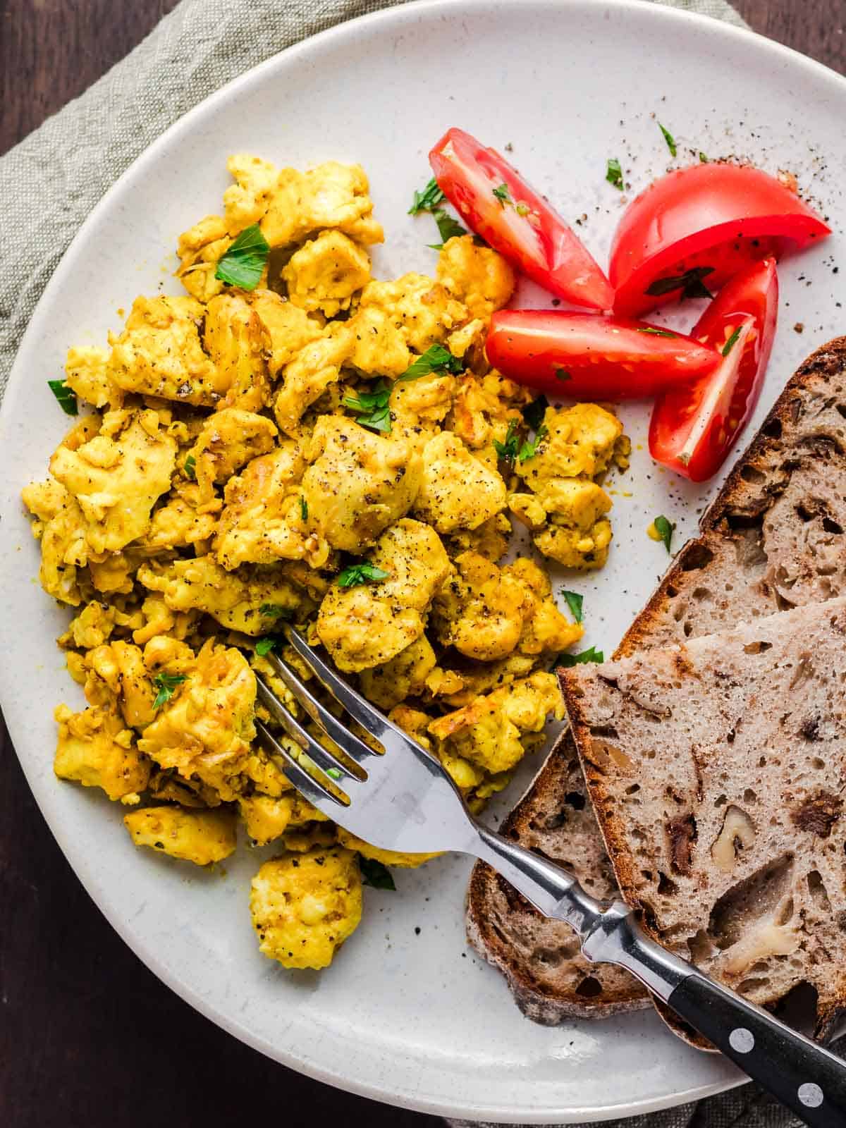 tofu scramble vegan fettarm