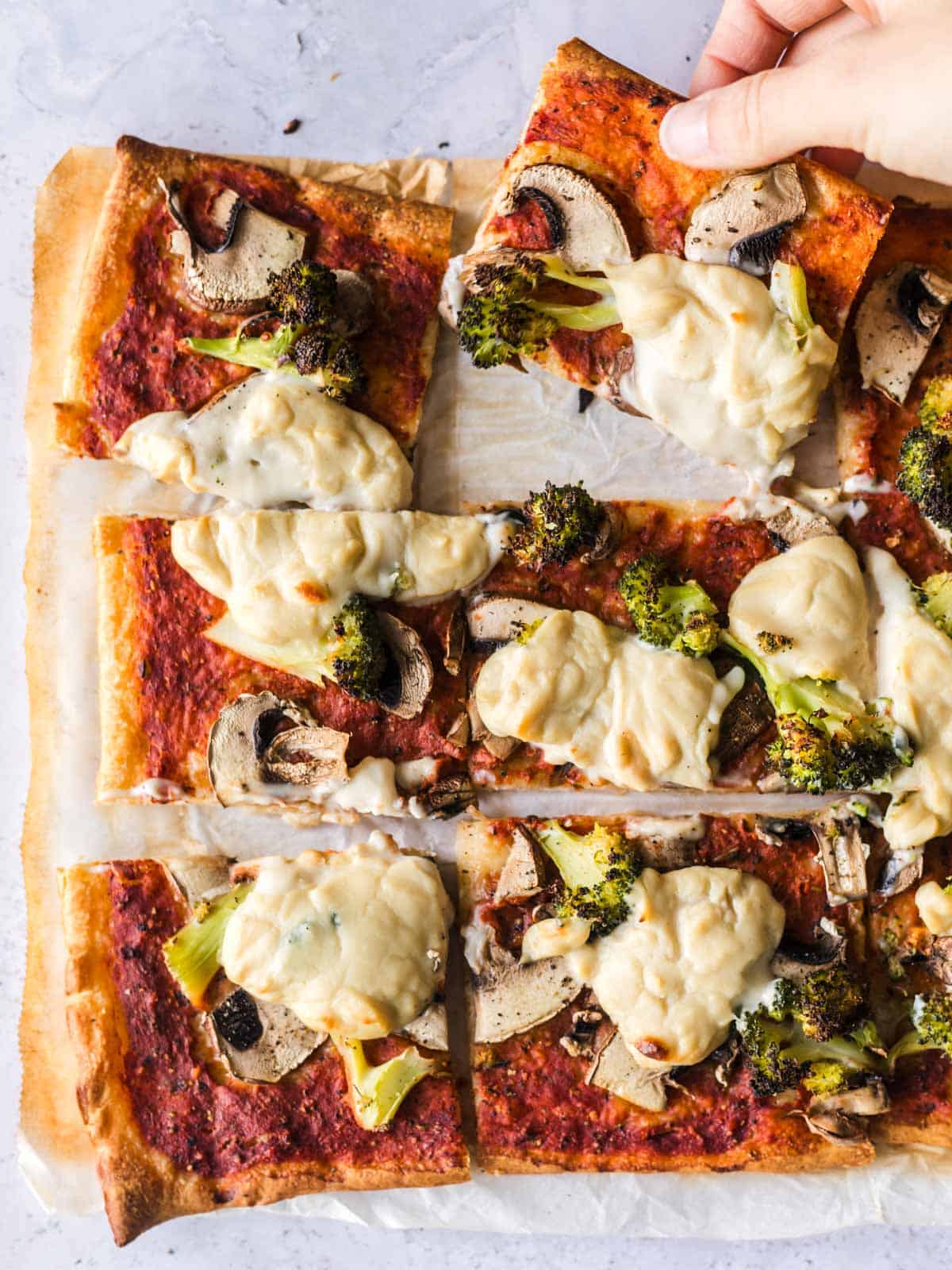 vegane Pizza käseersatz