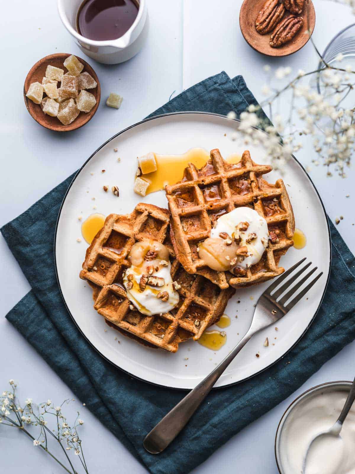 birnen waffeln vegan